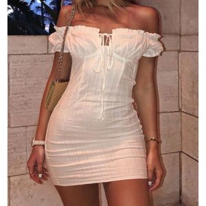 White Fox off the shoulder dress